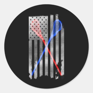 Adesivo Lacrosse Lax American Flag