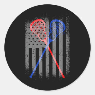 Adesivo Lacrosse Lax American Flag 1