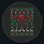 Adesivo Lacrosse Lax Ugly Christmas<br><div class="desc">Lacrosse Lax Ugly Christmas</div>