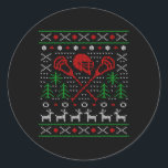 Adesivo Lacrosse Lax Ugly Christmas<br><div class="desc">Lacrosse Lax Ugly Christmas</div>