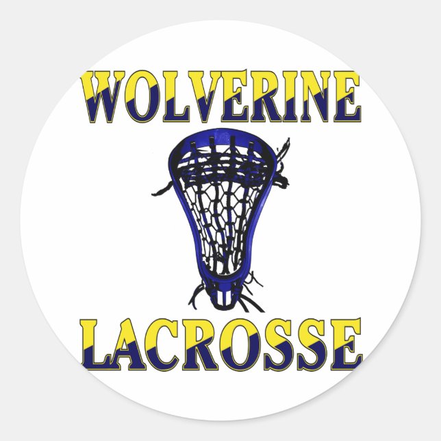 Adesivo Lacrosse Mascot Wolverinies Sticker (Frente)