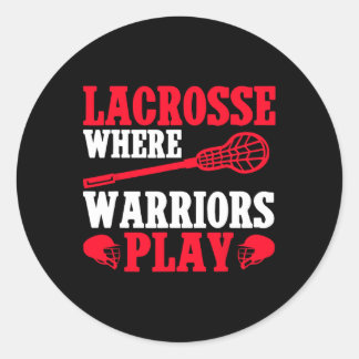 Adesivo Lacrosse onde guerreiros jogam Lacrosse