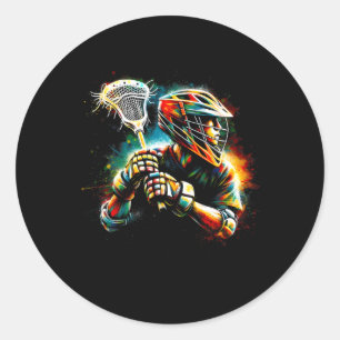 Adesivo Lacrosse Player Ilustração Jovens Meninas Crianças
