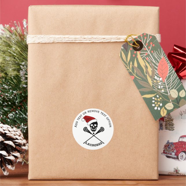 Adesivo Lacrosse Skull Christmas (Feriado)