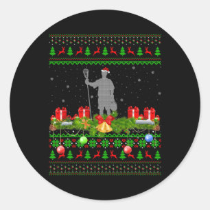 Adesivo Lacrosse Sports Lover Papais noeis Xmas Ugly Lacro