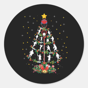 Adesivo Lacrosse Sports Lover Xmas Santa Hat Lacrosse Chri