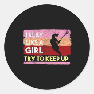 Adesivo Lacrosse Stick Intercross Team Esportes Girl Mulhe