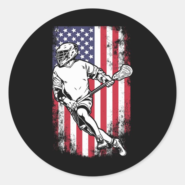 Adesivo Lacrosse Us Flag (Frente)