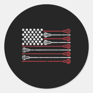 Adesivo Lacrosse USA Flag Lax