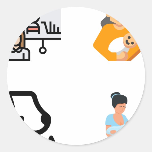 Adesivo Lactation Consultant Nurse Sticker Pack - Lactatio (Frente)
