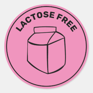 Adesivo Lactose Alergia Livre Clássica Culinária Segura 