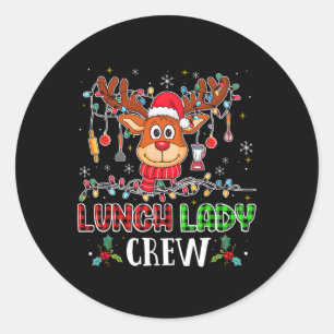 Adesivo Lady Crew Reindeer Cafeteria Lady Xmas Holid