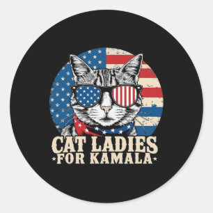 Adesivo Lady Gato Para Kamala Harris Votando