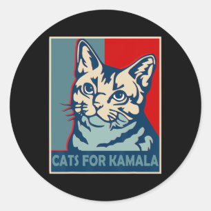 Adesivo Lady Gato Sem Filhos Está Votando Kamala Harris Pr