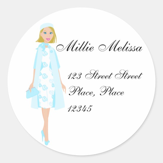 Adesivo Lady In Blue (Frente)