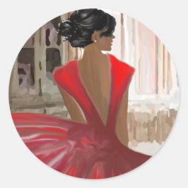 Adesivo Lady in Red