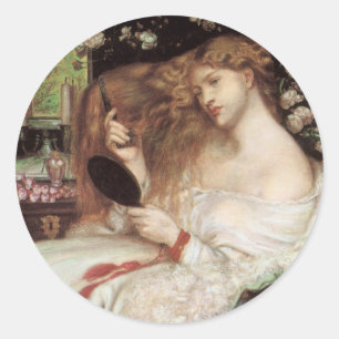 Adesivo Lady Lilith por Rossetti, Retrato Vitoriano Antigo