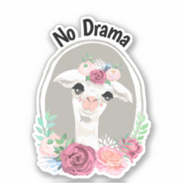 Adesivo Lady Llama com Rosas