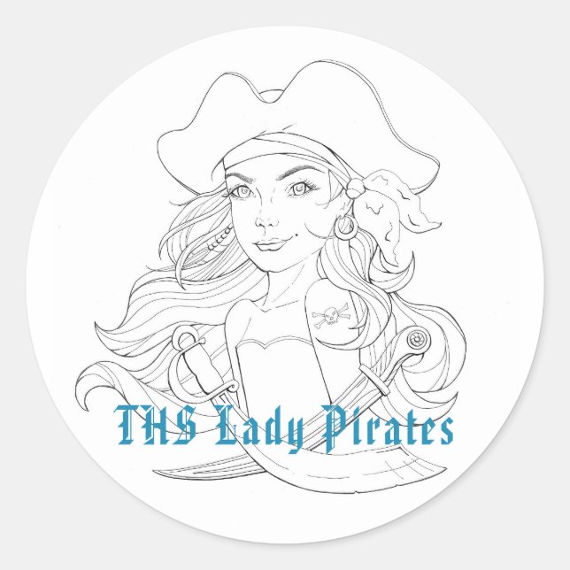 Adesivo Lady Pirate Sticker (Frente)