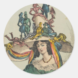 Adesivo Lady - Vinhetas redondas para artigos de papelaria