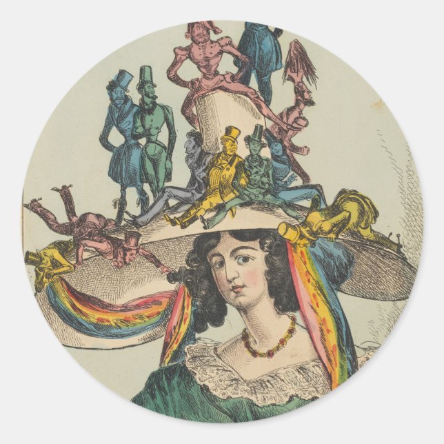 Adesivo Lady - Vinhetas redondas para artigos de papelaria (Frente)