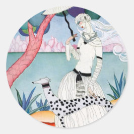 Adesivo Lady with Dalmatian Dog - Helen Dryden