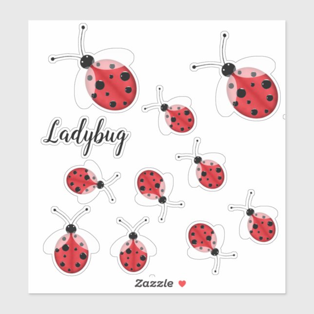 Adesivo Ladybug (Folha)