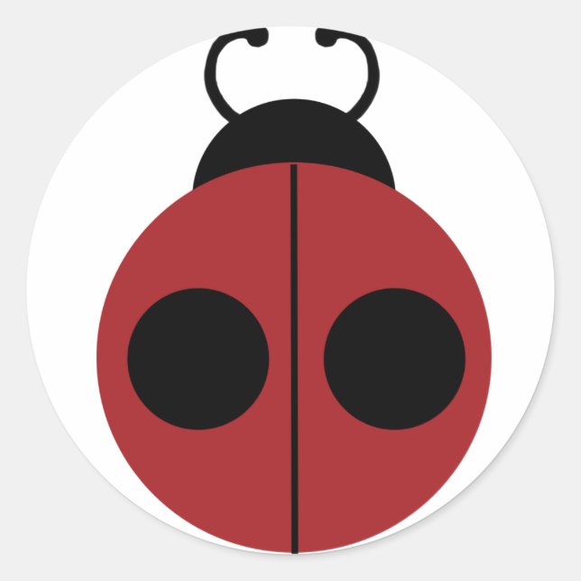 Adesivo Ladybug 60s retro legal vermelho (Frente)