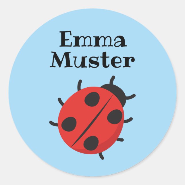 Adesivo Ladybug - azul-claro (Frente)