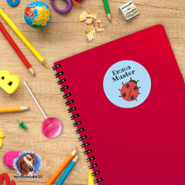 Adesivo Ladybug - azul-claro