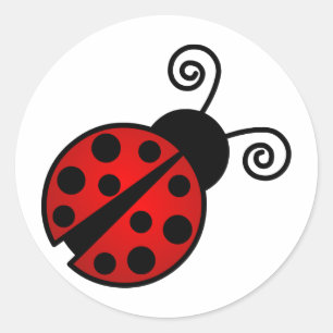 Adesivo Ladybug bonito - Vermelho e Preto