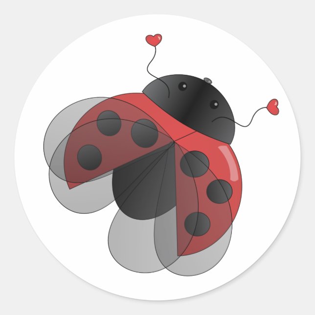 Adesivo Ladybug com Wings Opern (Frente)