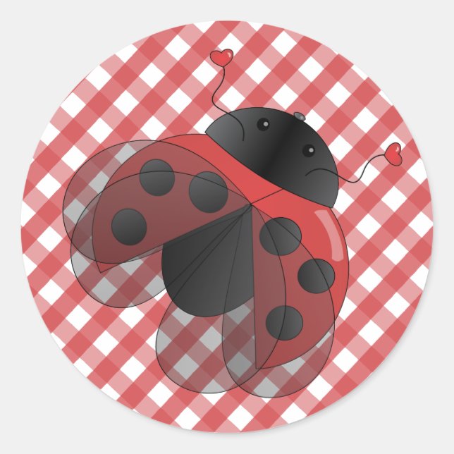 Adesivo Ladybug com Wings Opern (Frente)