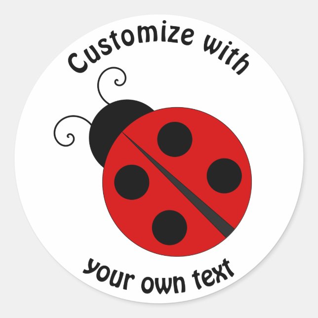 Adesivo Ladybug de desenho personalizado (Frente)