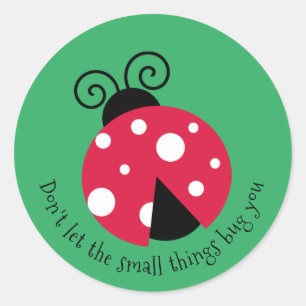 Adesivo Ladybug Design Classic Round Sticker