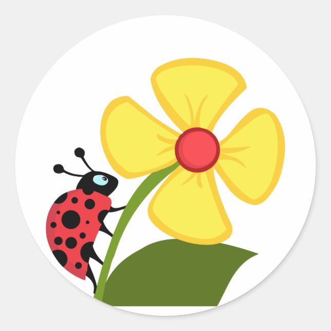 Adesivo Ladybug Flower (Frente)