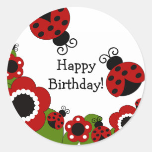 Adesivo Ladybug Happy Birthday
