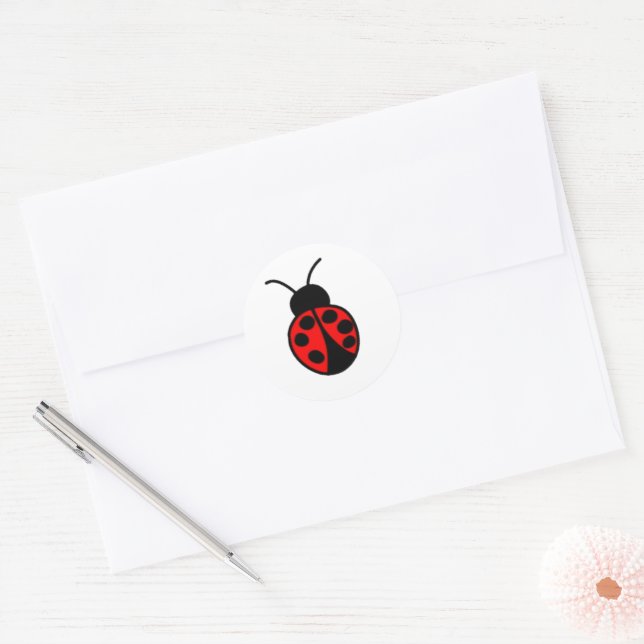 Adesivo Ladybug personalizável (Envelope)