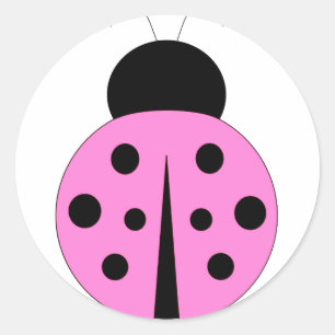 Adesivo Ladybug rosa e preto