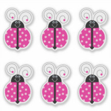 Ladybug Smiling Pink Cartoon