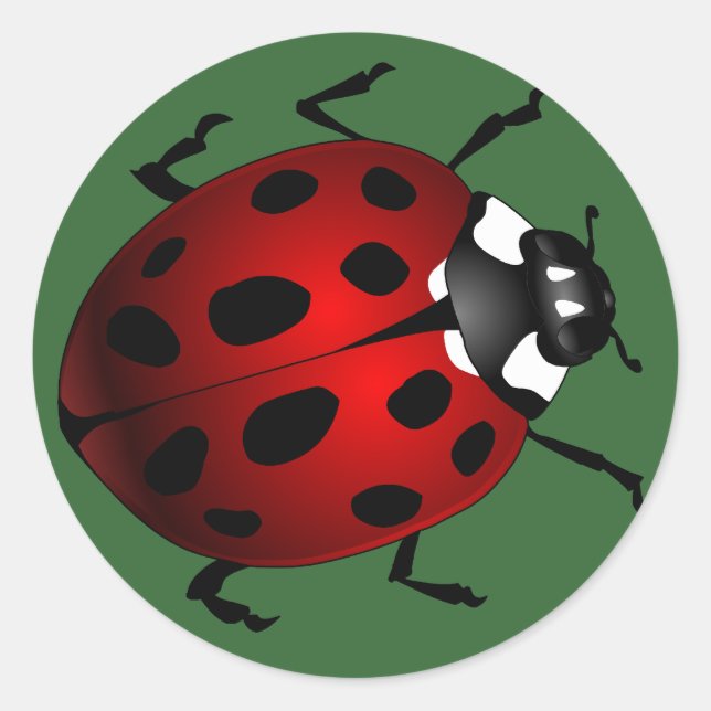Adesivo Ladybug Stickers Red Ladybugs Art Stickers (Frente)