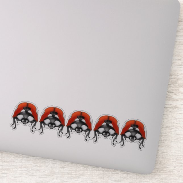 Adesivo ladybugs Stand Row Laptop Stickers (Detalhe)