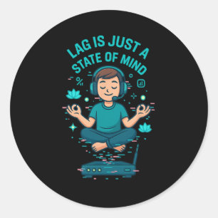 Adesivo Lag É Apenas Um Estado Mental Projeto Engraçado Pa