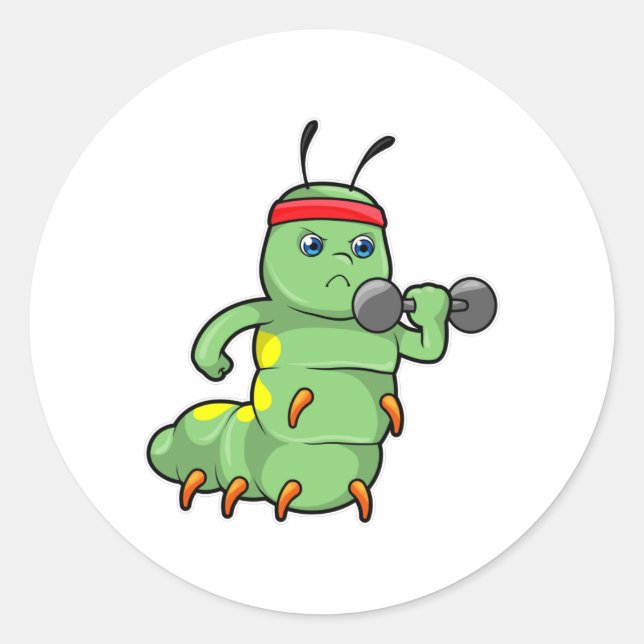 Adesivo Lagarta em Fortalecimento com Dumbbell (Frente)