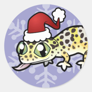 Adesivo Lagartixa Leopardo de Natal