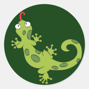 Adesivo lagarto bonito dos desenhos animados
