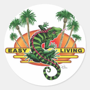 Adesivo Lagarto da vida fácil na praia