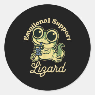 Adesivo Lagarto de Suporte Emocional Gecko Fofo Com Boba