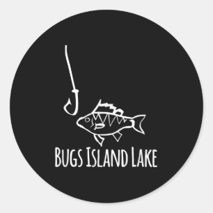 Adesivo Lago Bugs Island Virgínia Pesca Anzol Engraçado F