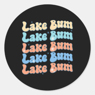 Adesivo Lago Bum Retro Groovy Vida no Lago Vibrações de Ve